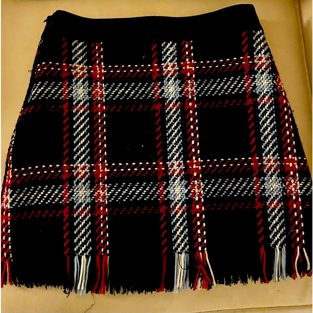 J.O.A. Plaid wool skirt